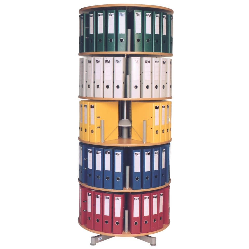 Ordnerdrehsäule RE 081 BB 5 Etagen buche