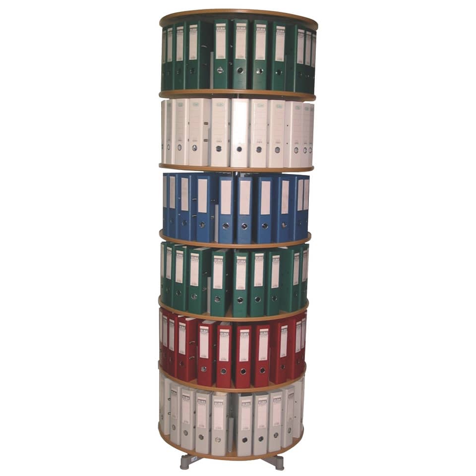 Ordnerdrehsäule RE 081 BB 6 Etagen buche