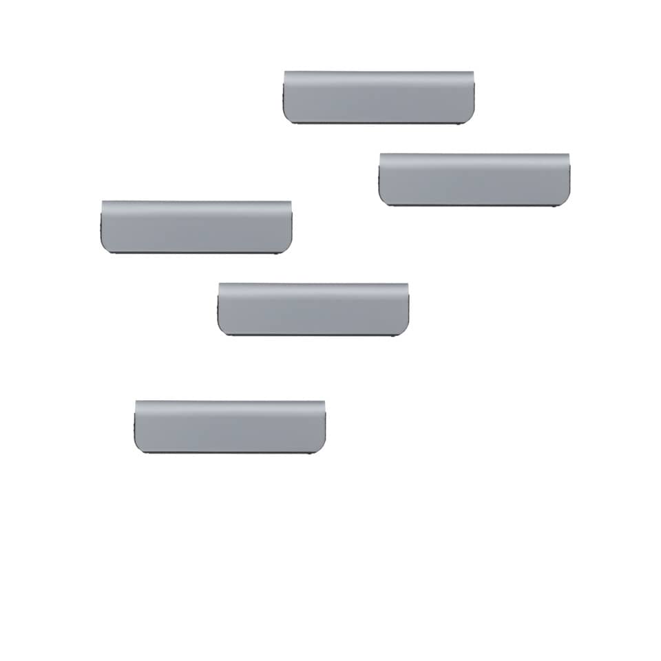 Zettelhalter DURAFIX® CLIP - 60 x 17 mm, silber, sk, 5er Pack