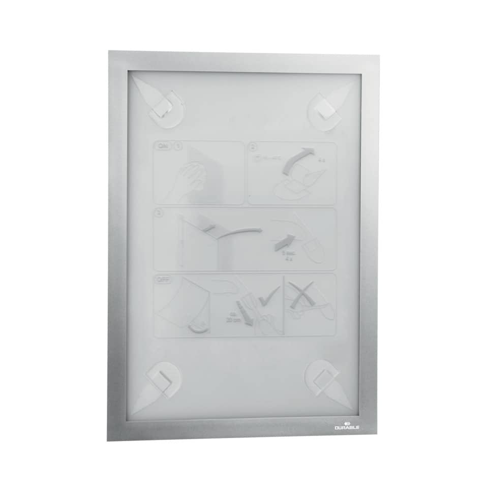 Info-Rahmen DURAFRAME® WALLPAPER - A4, 322 x 236 mm, silber