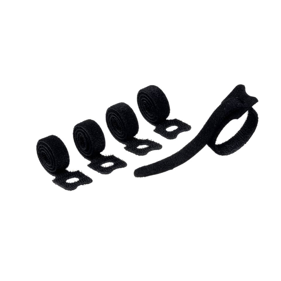 Klett-Kabelbinder mit Schlaufe CAVOLINE® GRIP TIE - 1 x 20 cm, 5 Stück, schwarz