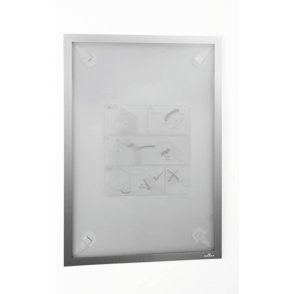 Info-Rahmen DURAFRAME® WALLPAPER - A3, 323 x 446 mm, silber