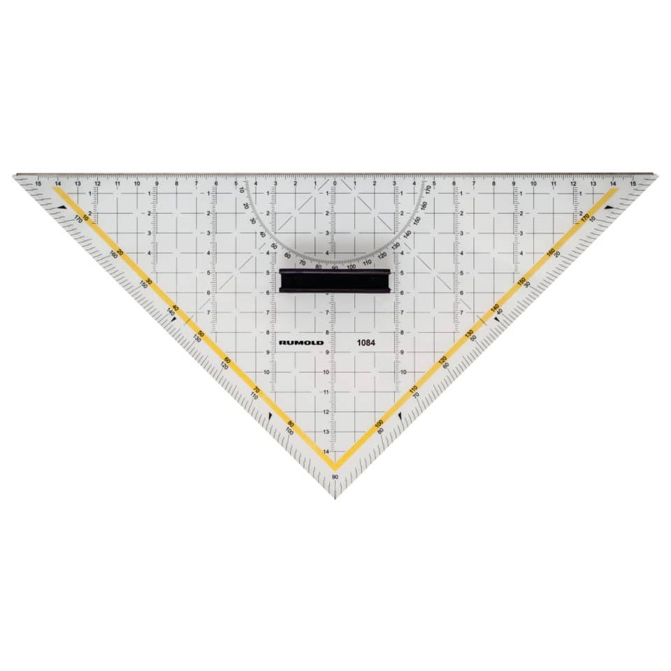 Geometrie-Dreieck - 320 mm, Schneidekante, Griff