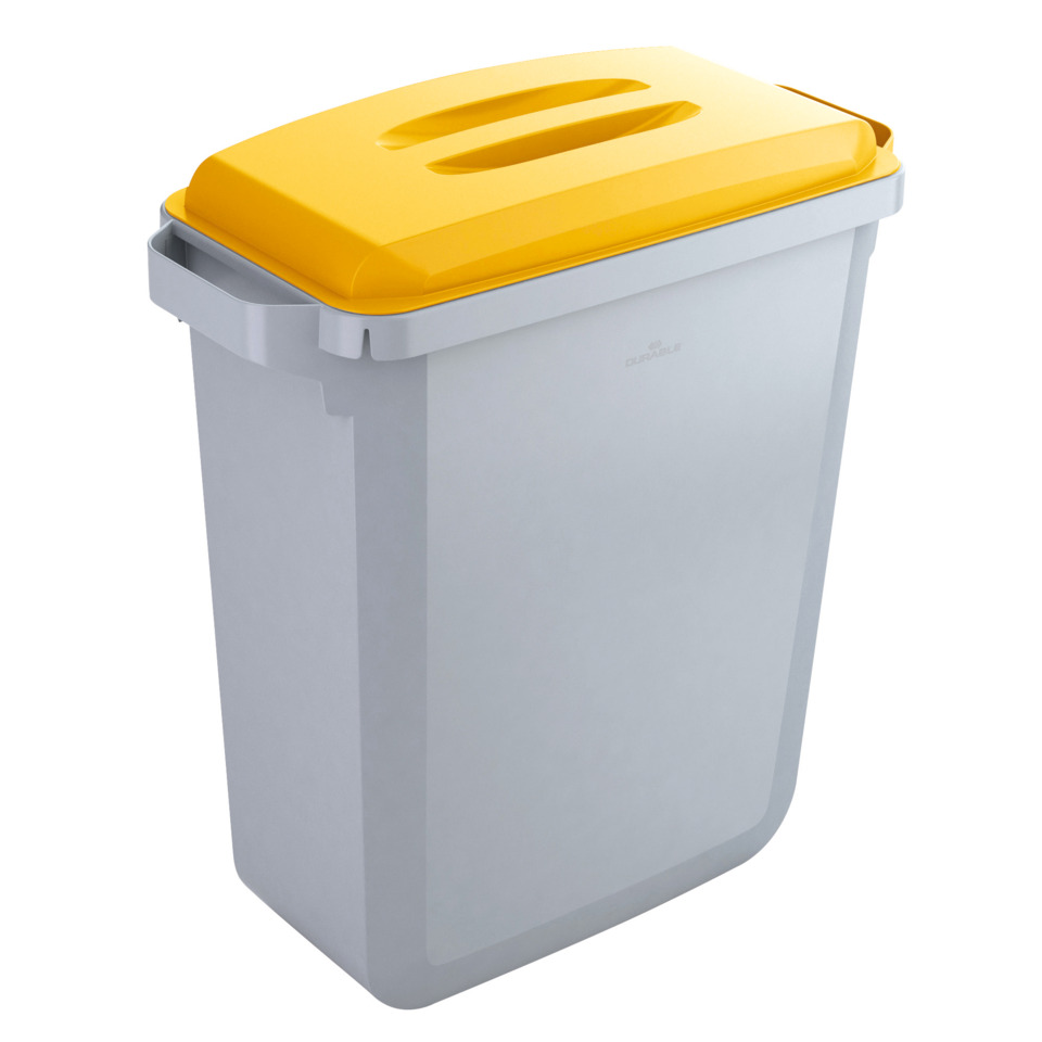 Abfallbehälter DURABIN 60L + Deckel - grau/gelb