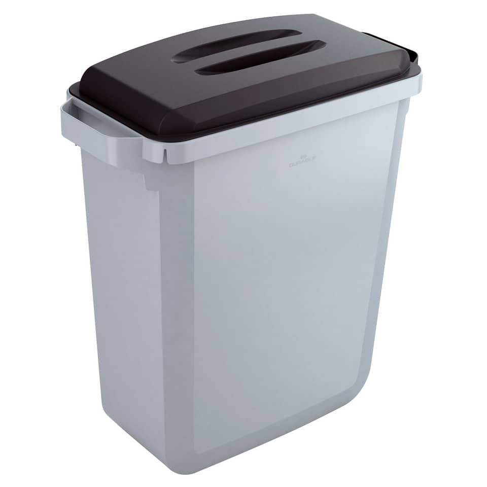 Abfallbehälter DURABIN 60L + Deckel - grau/schwarz