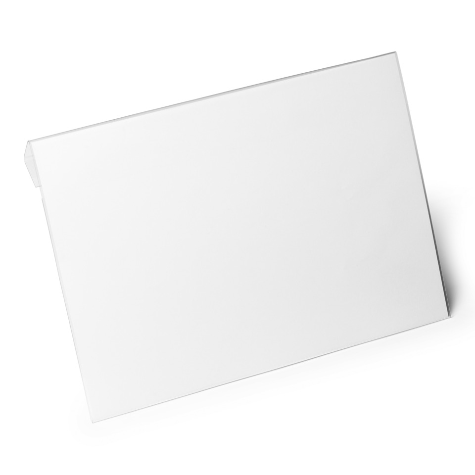 Kennzeichnungstasche HARD COVER mit Falz - A4 quer, transparent, 10 Stück