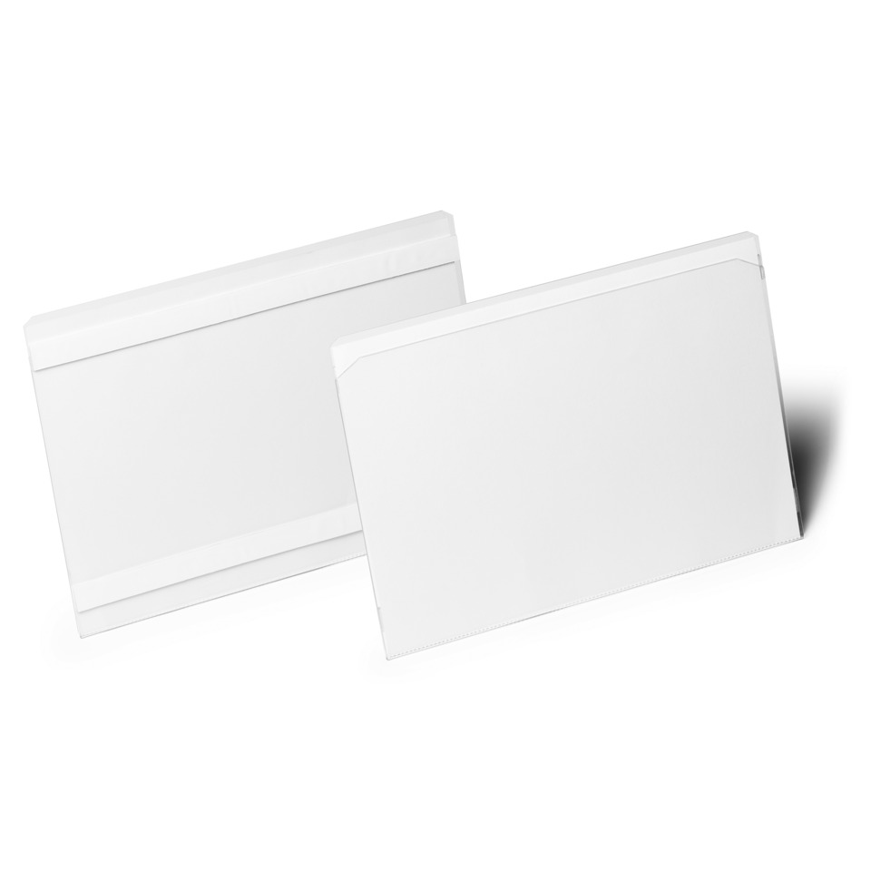 Etikettentasche HARD COVER - A5 quer, transparent, selbstklebend, 10 Stück