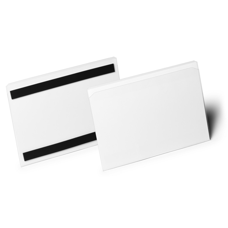 Etikettentasche HARD COVER - A5 quer, transparent, magnetisch, 10 Stück