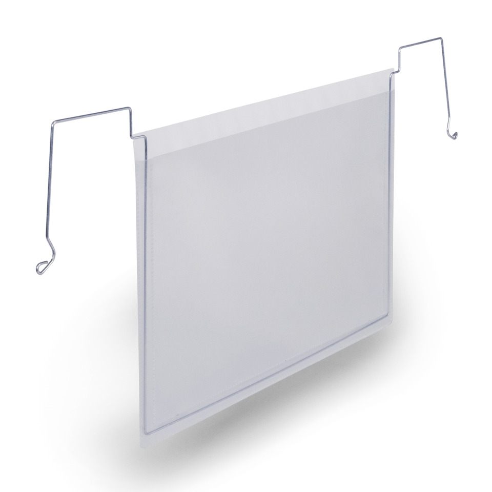 Drahtbügeltasche, A5 quer, 50 Stück, transparent