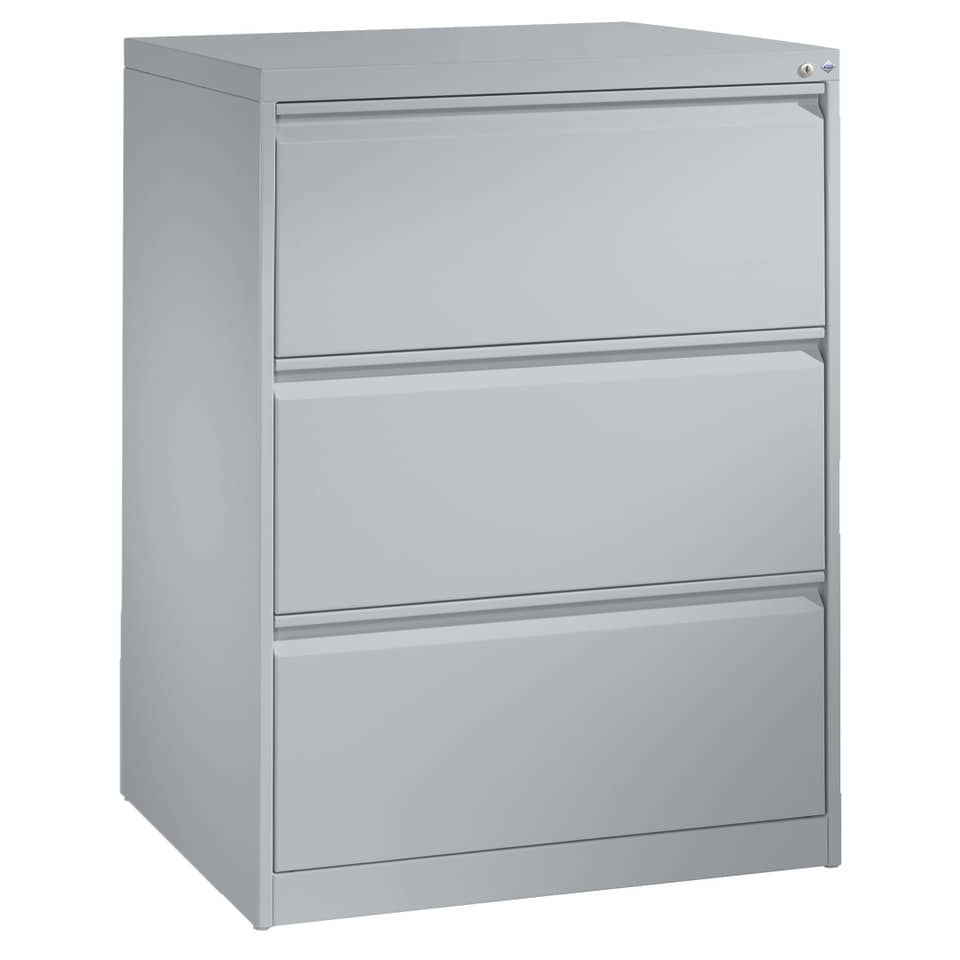 Hängeregistraturschrank Acurado, 3 Auszüge, zweibahnig, lichtgrau