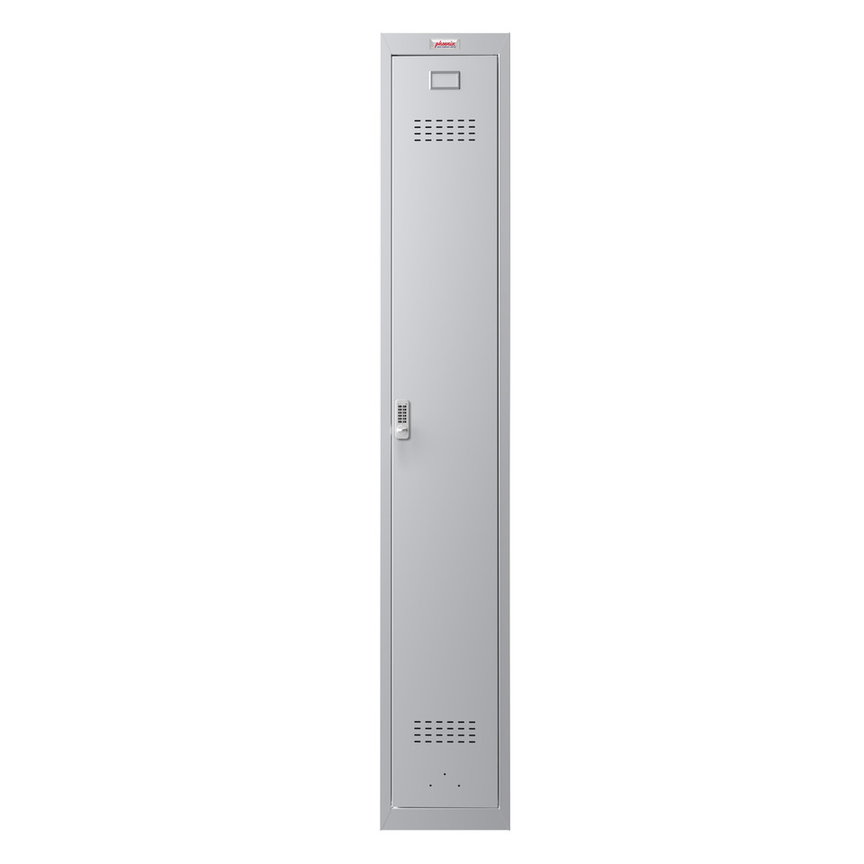Garderobenschrank, Elektronikschloss, 1 Fach, grau/grau