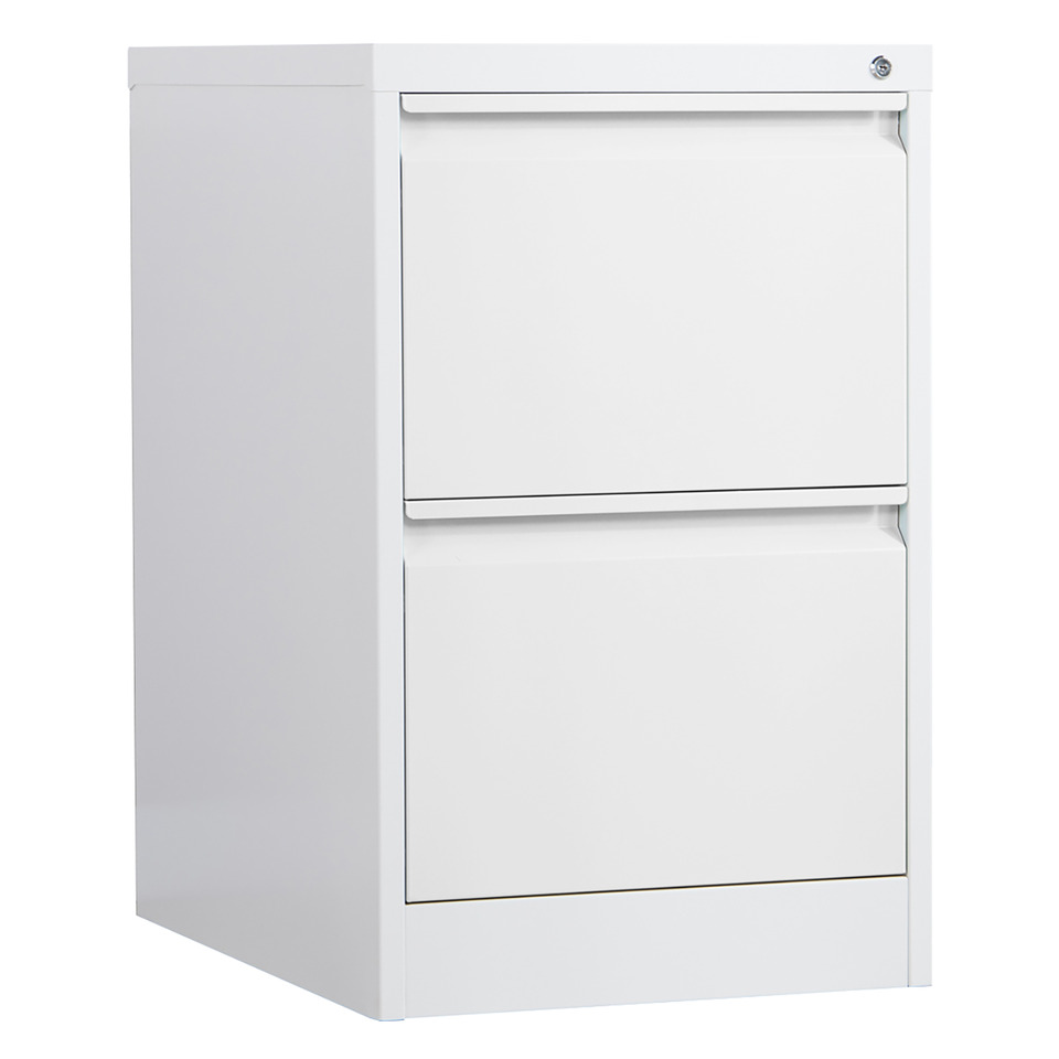 Hängeregistraturenschrank, 2 Laden, einbahnig, Stahl, grau/grau