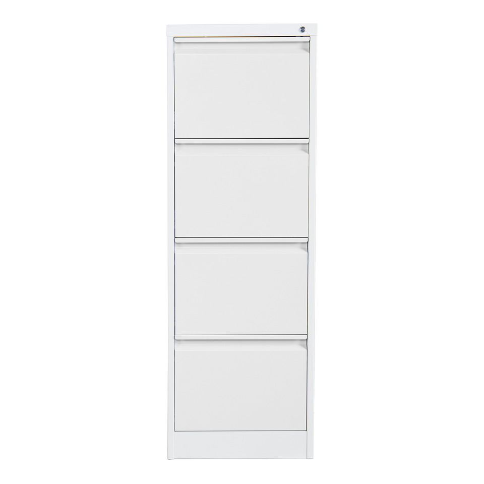 Hängeregistraturenschrank, 4 Laden, einbahnig, Stahl, grau/grau