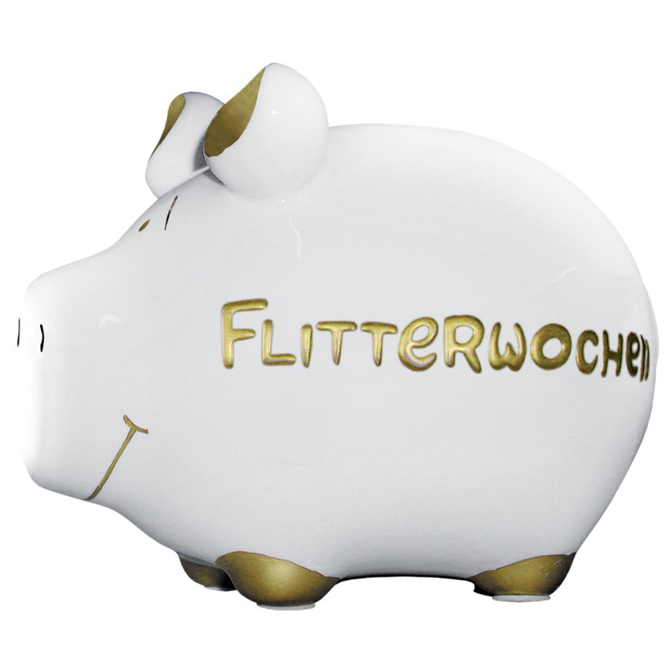 Spardose Schwein "Flitterwochen" - klein