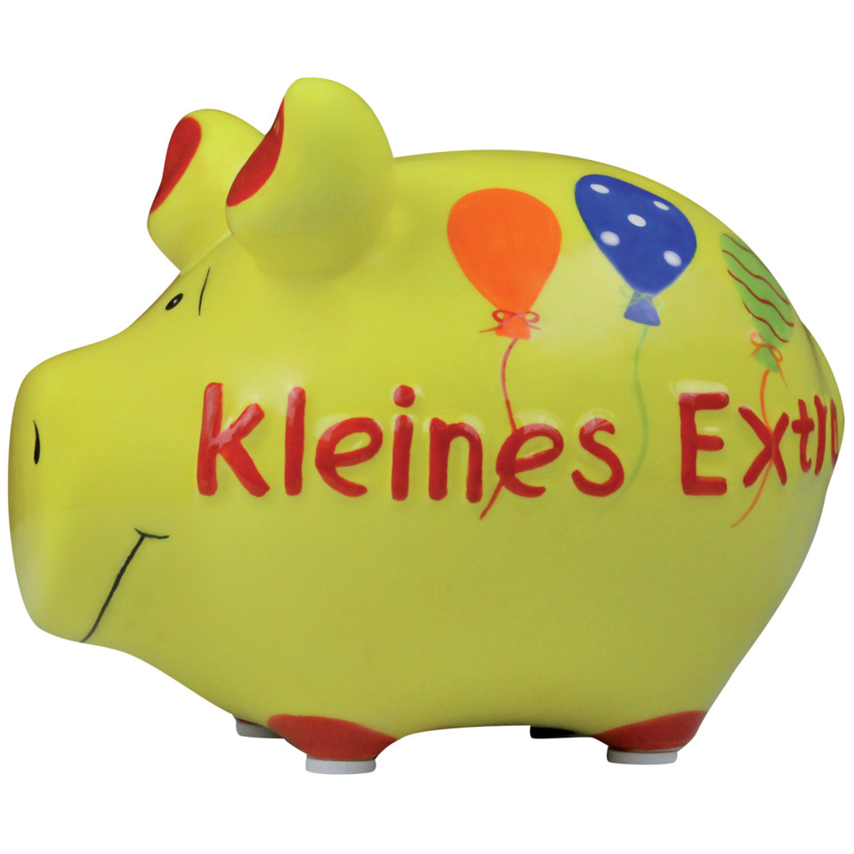 Spardose Schwein "Kleines Extra" - Keramik, klein