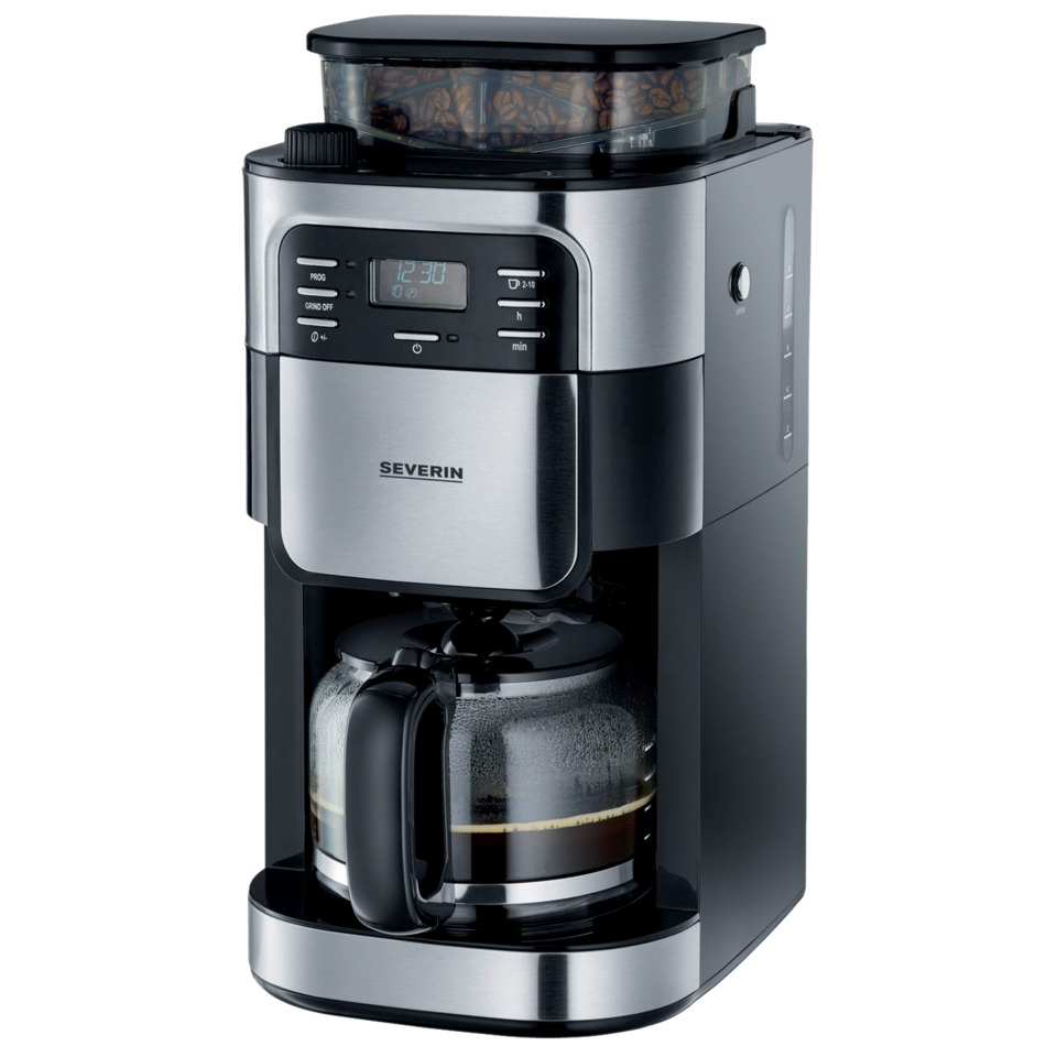 Kaffeeautomat mit Mahlwerk schwarz