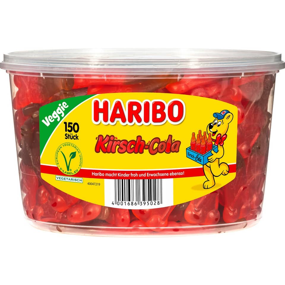 Fruchtgummi Kirsch-Cola - 150 Stück Dose