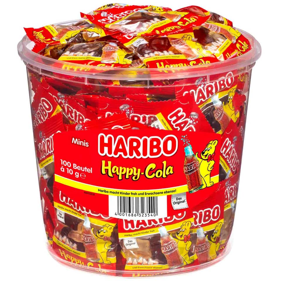Fruchtgummi Happy-Cola - 100 Stück Minibeutel