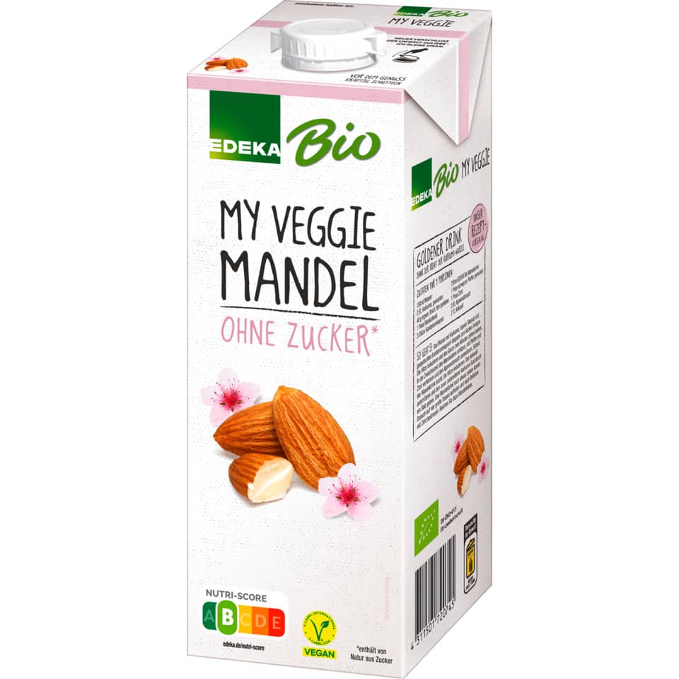 Bio Mandeldrink vegan - 1 l, ungesüßt, vegan