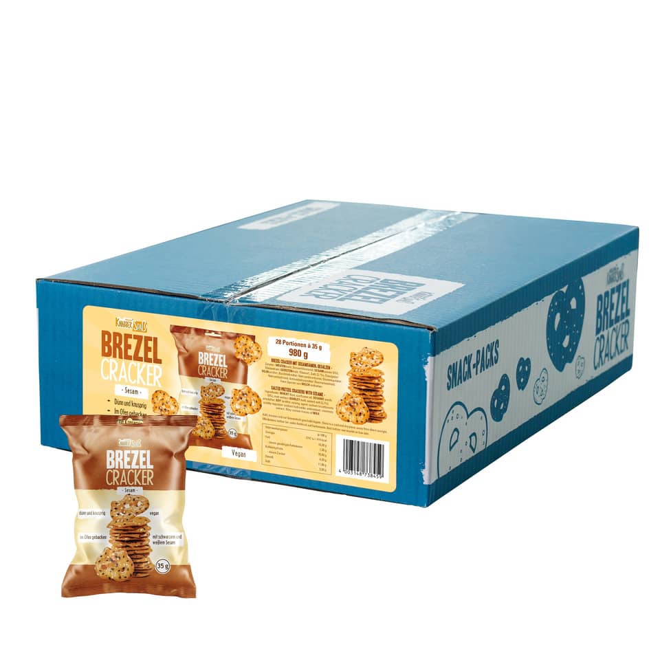 Gebäck Brezel Cracker Sesam - 28x 35 g