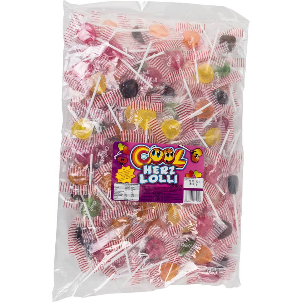 Cool Herz Lolli 200 Stück