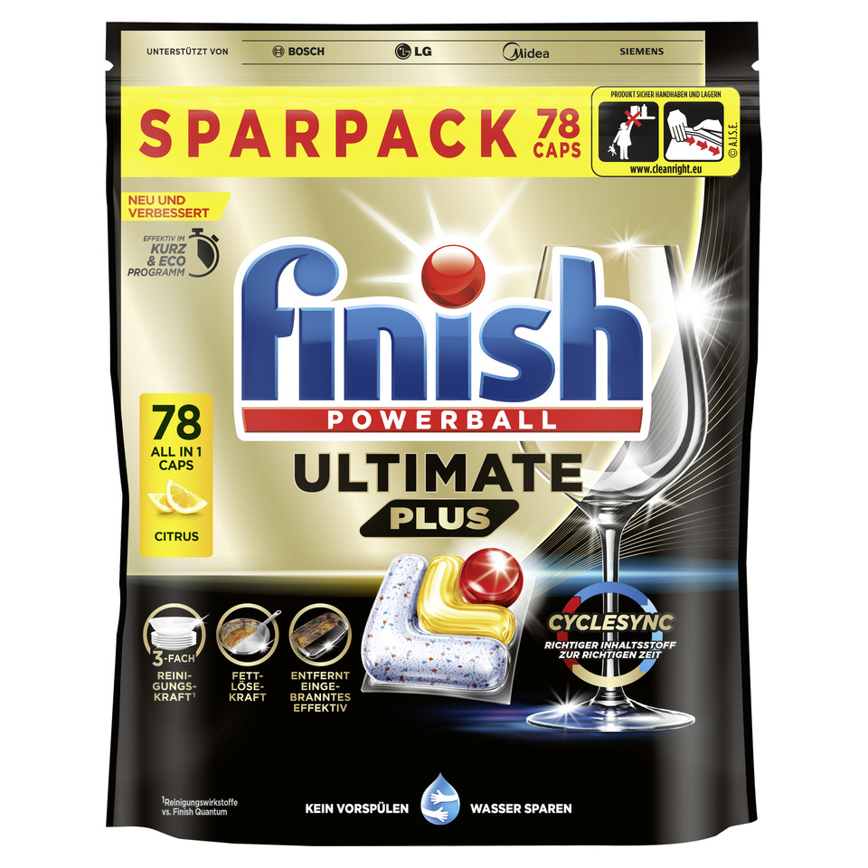 Geschirrspültabs Ultimate Plus Citrus 78 Stück