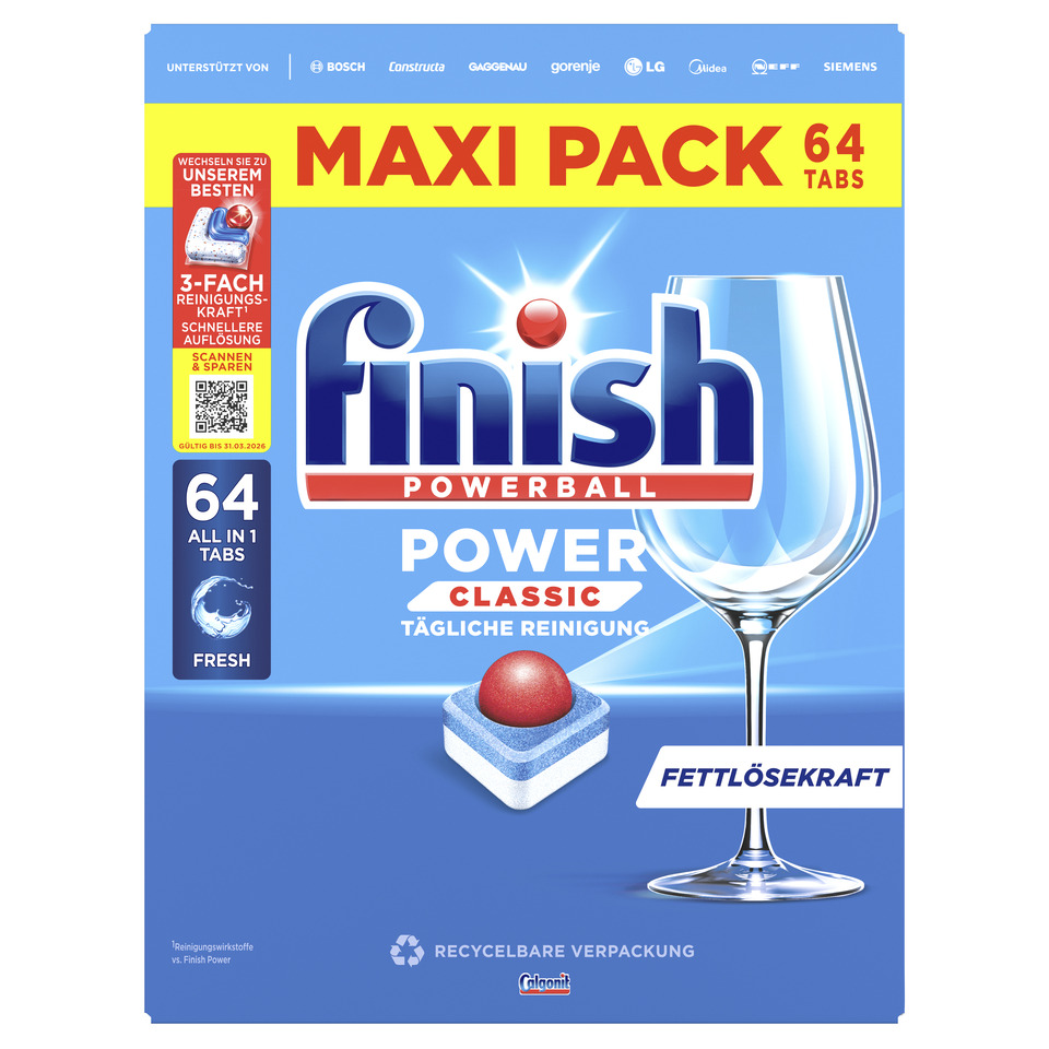 Geschirrspültabs Power Classic 64 Stück