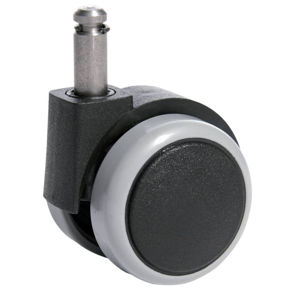 Rollen für harte Teppichböden, 5 Stück, "klein" 10mm, schwarz