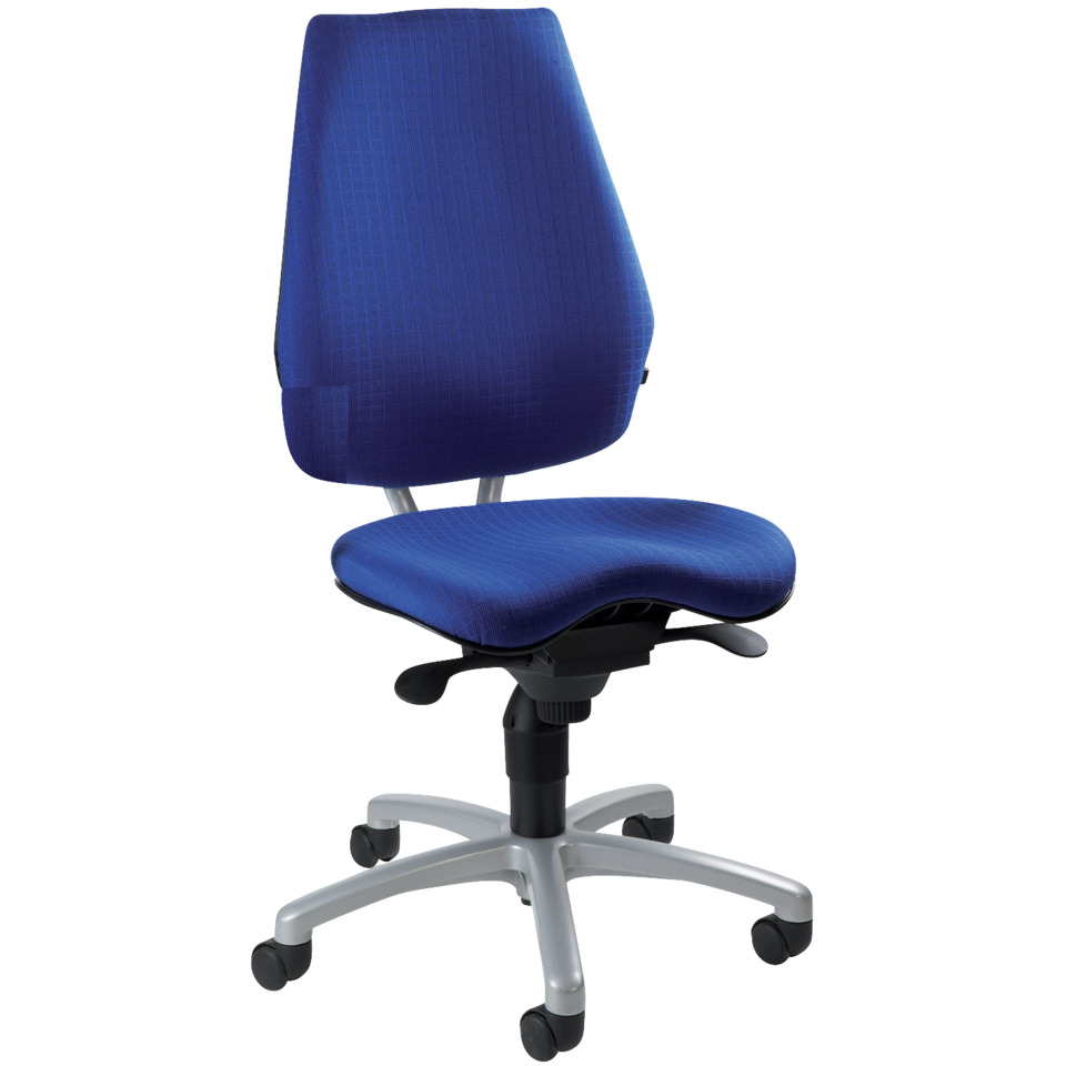Bürodrehstuhl ALUSTAR Basic ohne Armlehnen blau