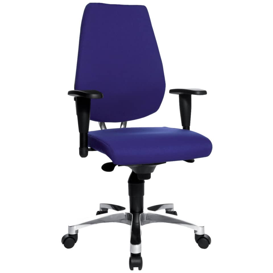 Fitness-Design-Drehstuhl SITNESS 30 - blau, Teppichrollen