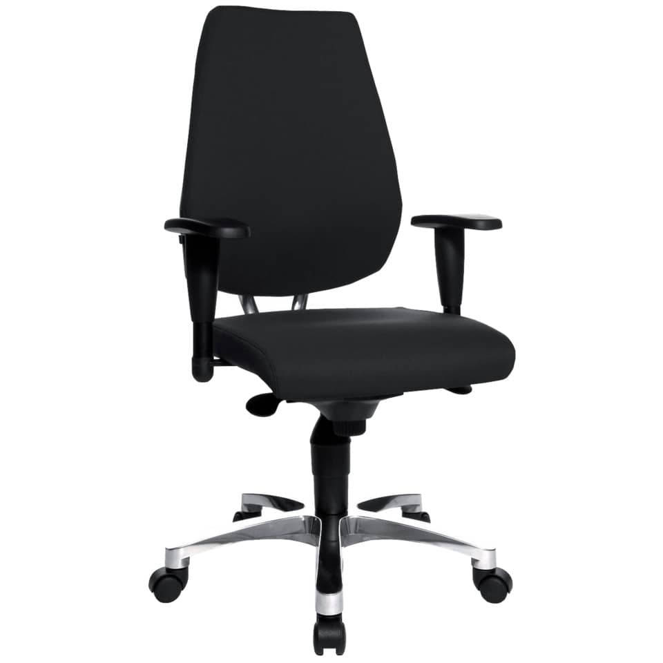 Fitness-Design-Drehstuhl SITNESS 30 - schwarz, Teppichrollen