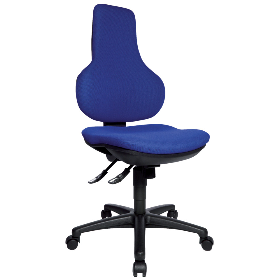 Drehstuhl Ergo Point - blau, ohne Armlehnen