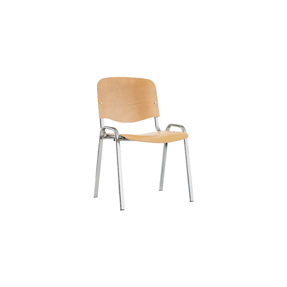 Besucherstuhl ISO CR WOOD007 - ohne Armlehnen, buche