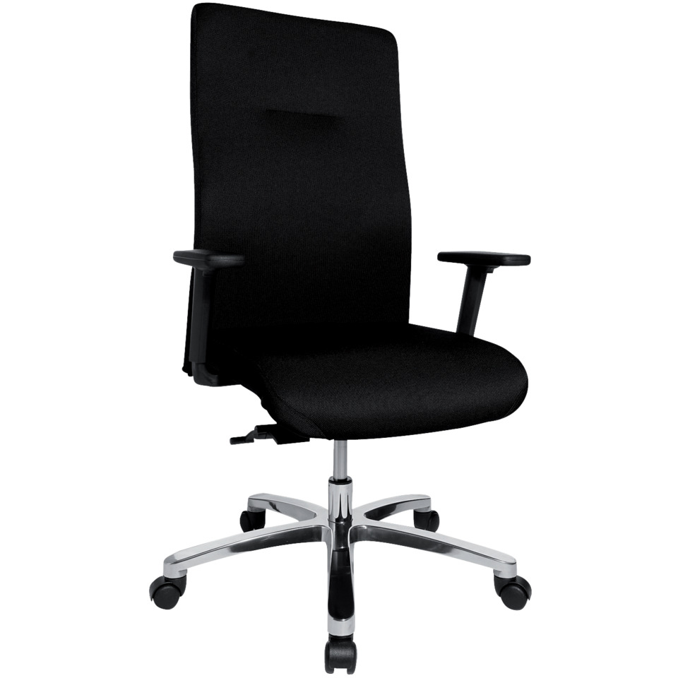 Bürodrehstuhl Big Star 20 - schwarz, Armlehnen, weiche für Hartböden