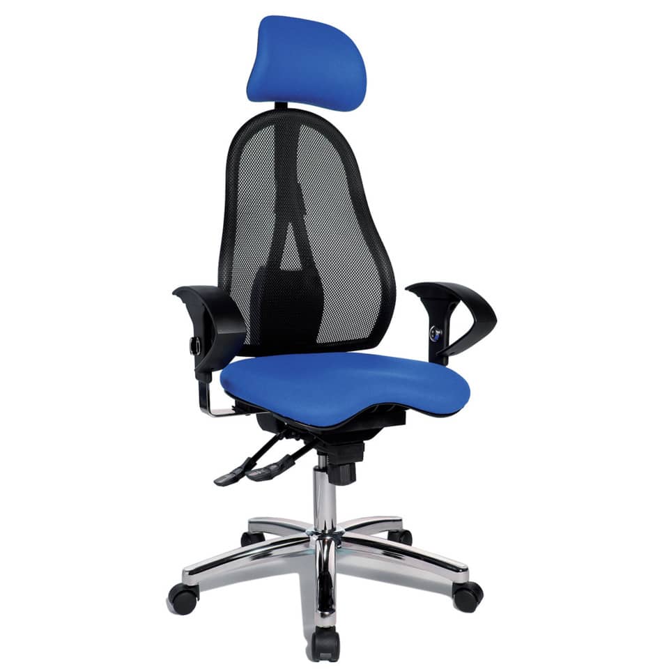 Drehstuhl Sitness 45 - blau, mit Armlehnen