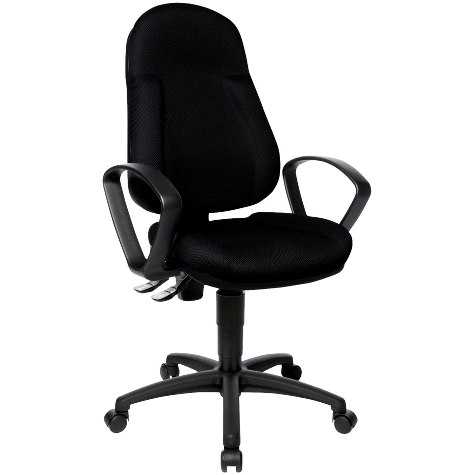 Drehstuhl Wellpoint 10, mit Armlehnen B2, schwarz