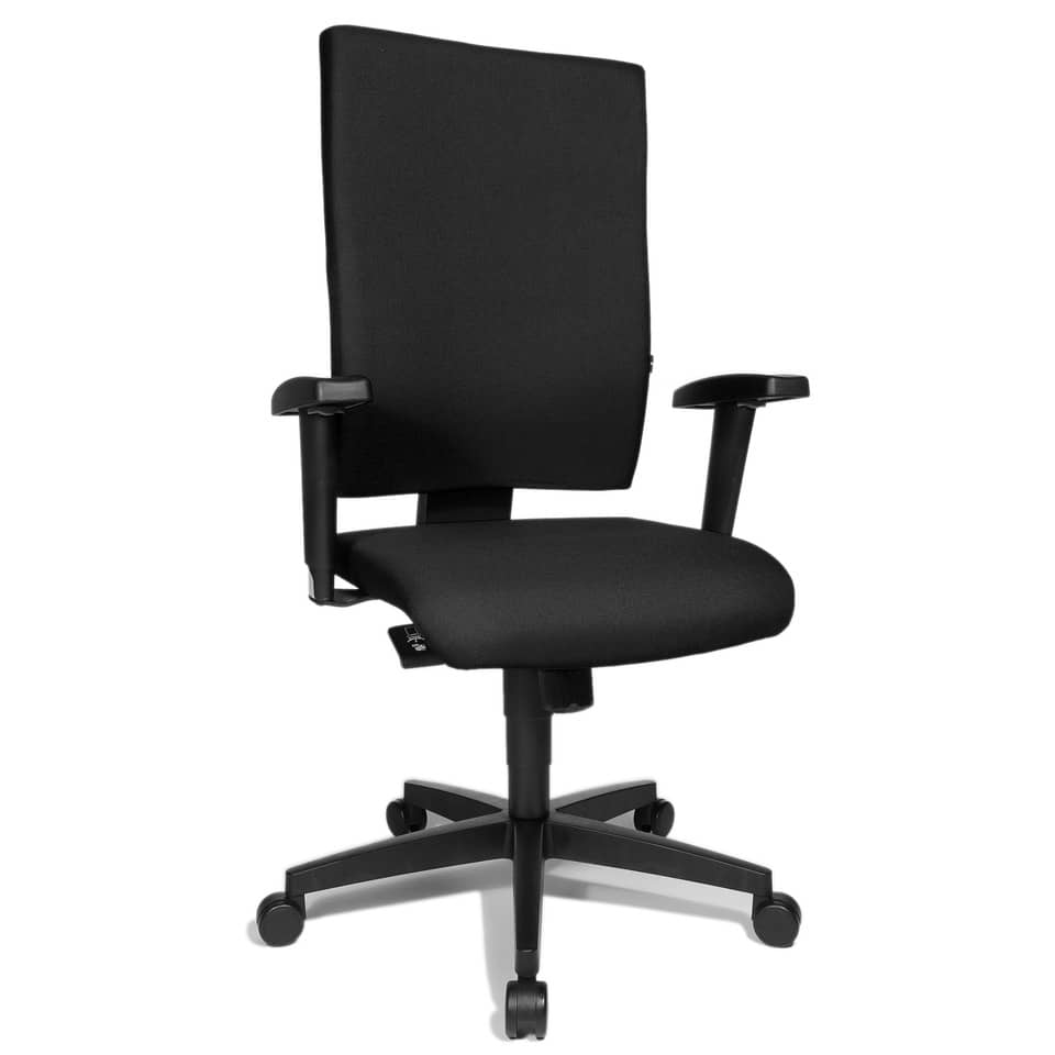Bürodrehstuhl Light Star 20 - schwarz, mit Armlehnen
