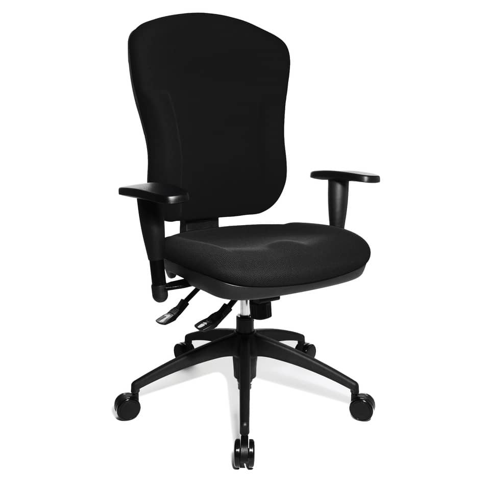Drehstuhl Wellpoint SY - schwarz, mit Armlehnen