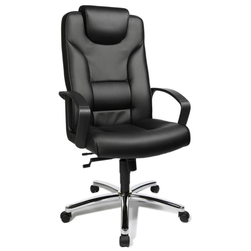 Chefsessel Comfort Point 50 - schwarz, mit Armlehnen, Sicherheitsdoppelrollen für alle Böden