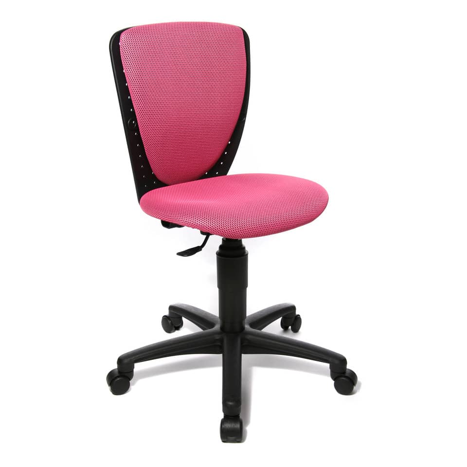 Drehstuhl High S´cool - schwarz/pink, Sicherheitsdoppelrollen für alle Böden