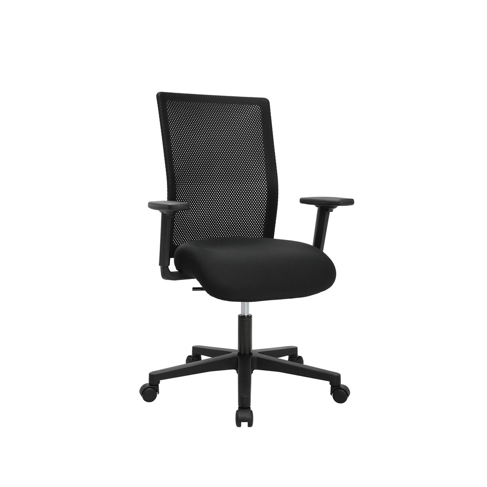 Drehstuhl FREE Point Somo GREEN mit Armlehnen, schwarz