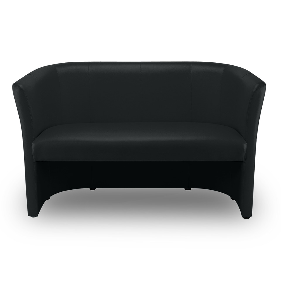 Clubsessel 2er, Leder, schwarz