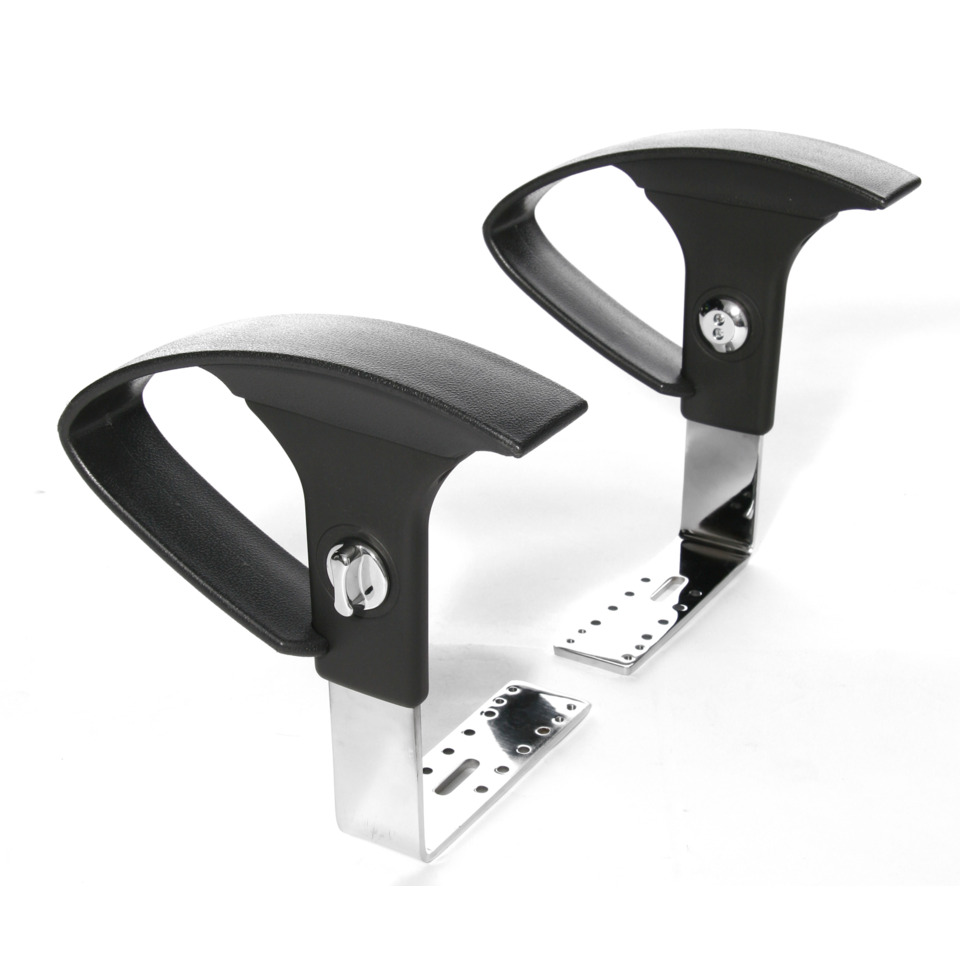 Armlehnenpaar U2(P) Ortho, schwarz/chrom