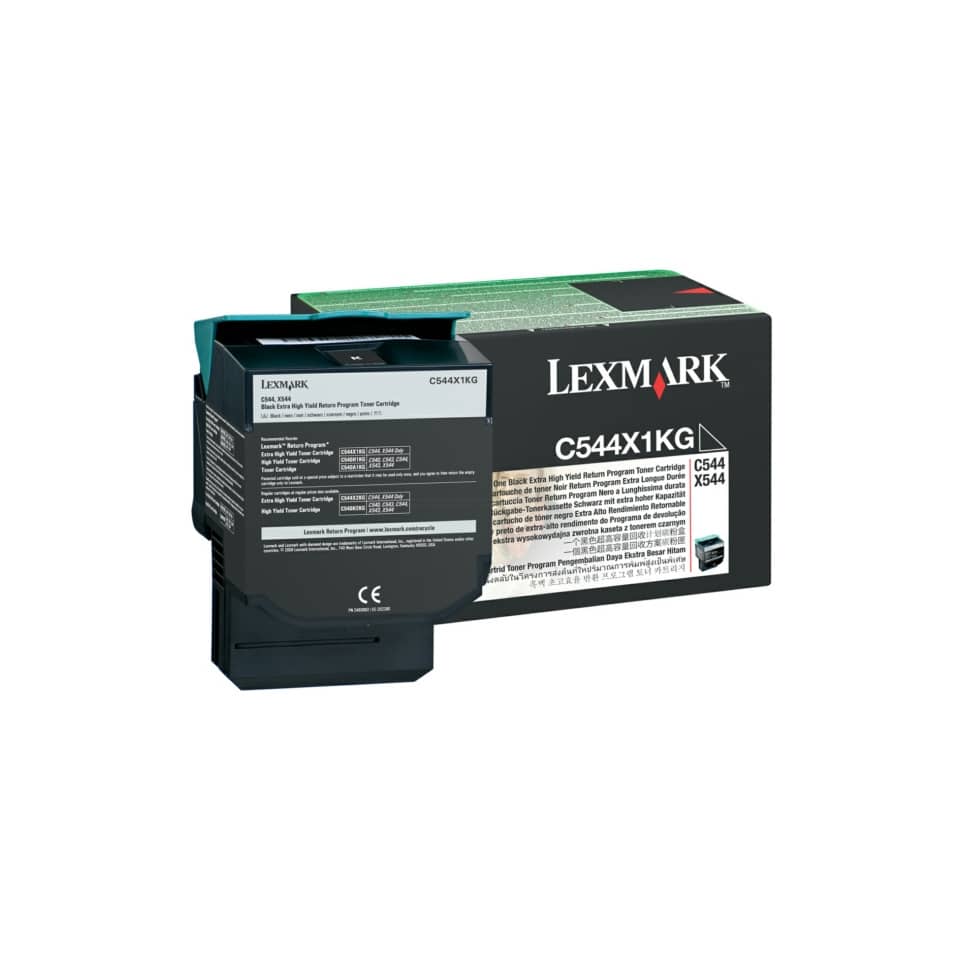 Original Lexmark Toner schwarz extra High-Capacity return program (00C544X1KG,0C544X1KG,C544X1KG)