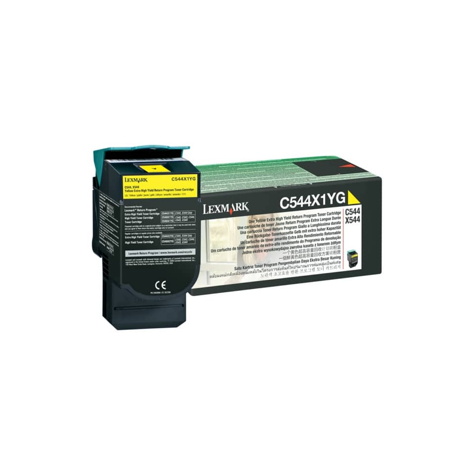 Original Lexmark Toner gelb extra High-Capacity return program (00C544X1YG,0C544X1YG,C544X1YG)