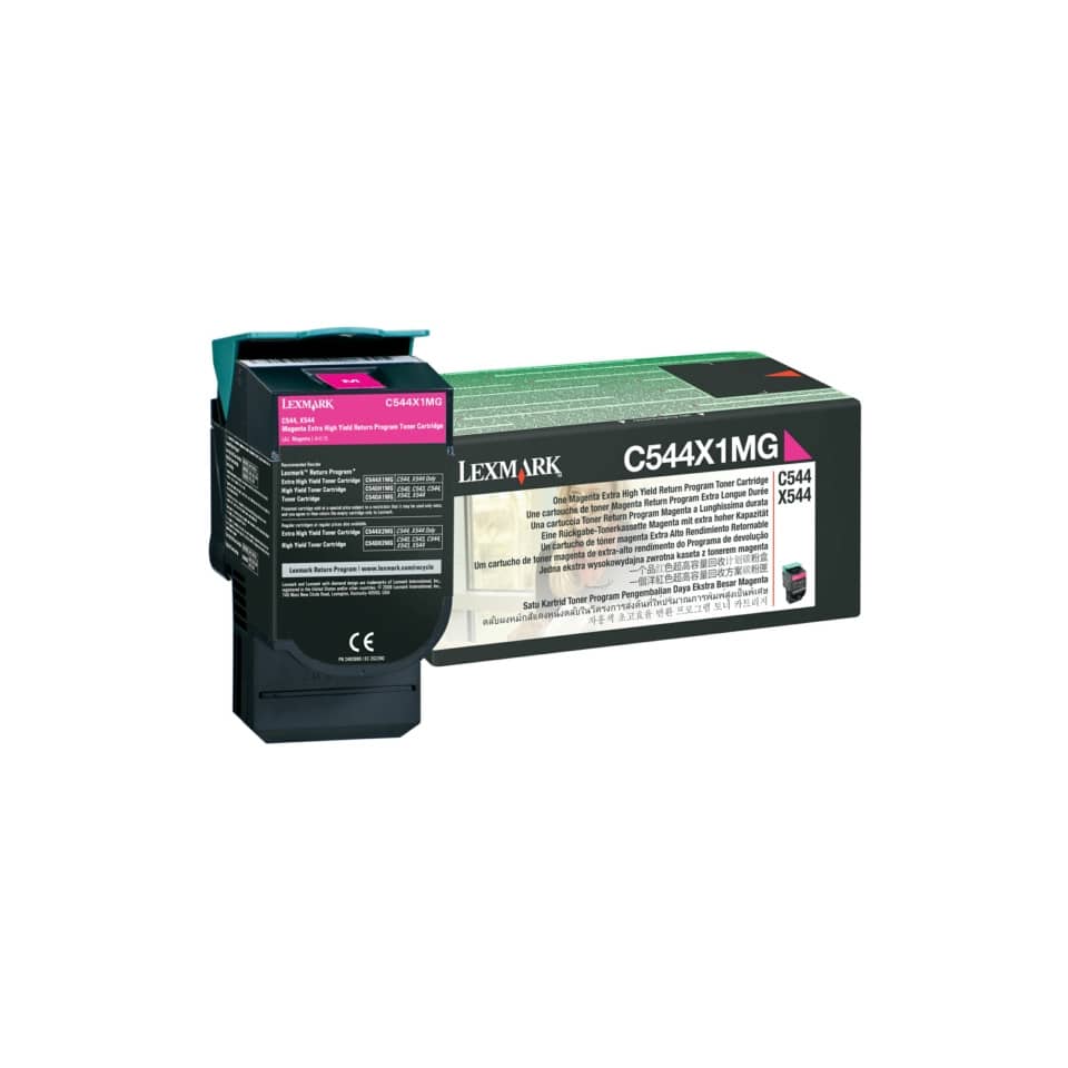 Original Lexmark Toner magenta extra High-Capacity return program (00C544X1MG,0C544X1MG,C544X1MG)