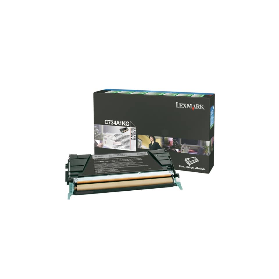 Original Lexmark Toner-Kit schwarz return program (00C734A1KG,0C734A1KG,C734A1KG)
