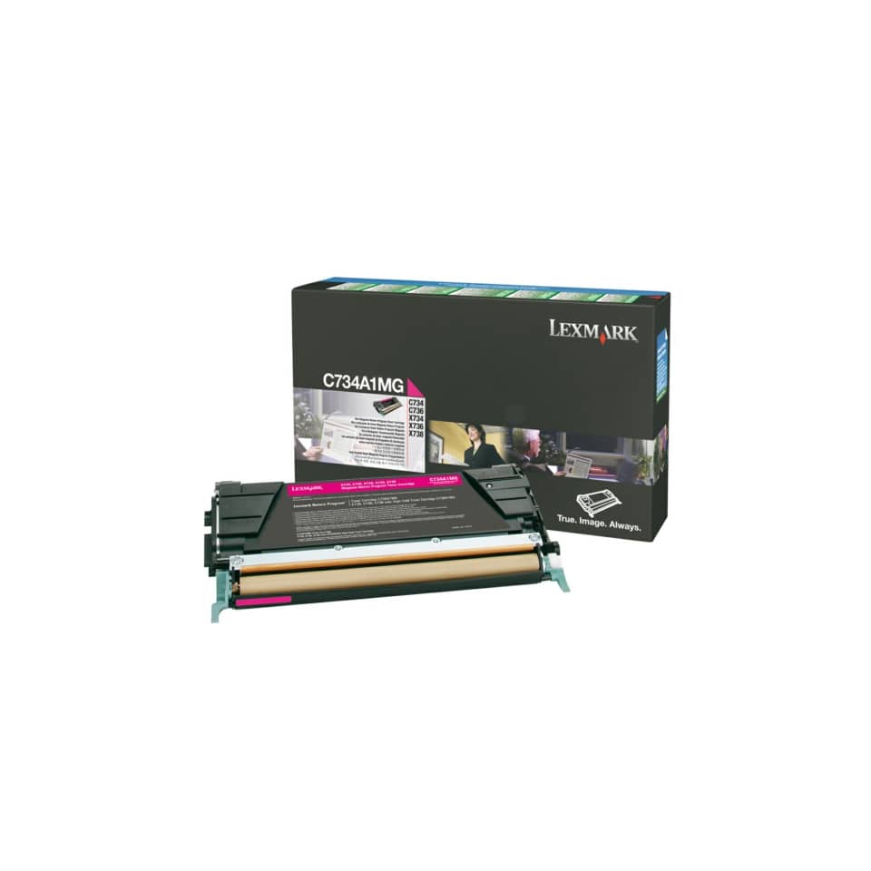 Original Lexmark Toner-Kit magenta return program (00C734A1MG,0C734A1MG,C734A1MG)