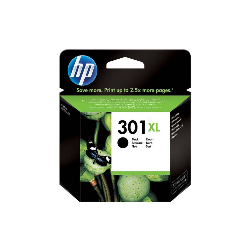 Original HP Druckkopfpatrone schwarz High-Capacity (CH563EE,CH563EE#ABE,CH563EE#ACU,CH563EE#BA3,CH563EE#UUS,301XL,301XLBK,301XLBLACK,NO301XL,NO301XLBK,NO301XLBLACK)