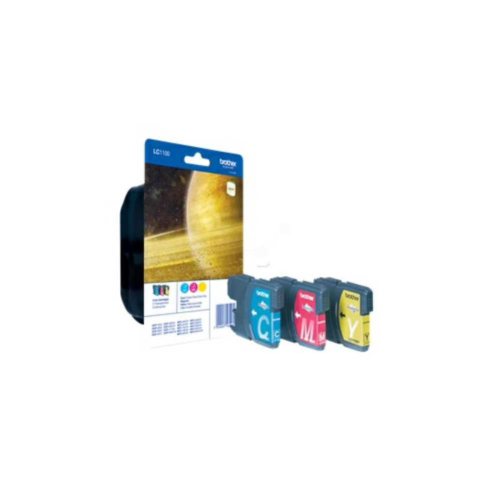Original Brother Tintenpatrone MultiPack C,M,Y (LC-1100RBWBP)